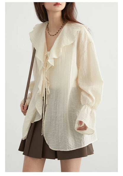 Boho Ruffle V‑Tie - Livellia