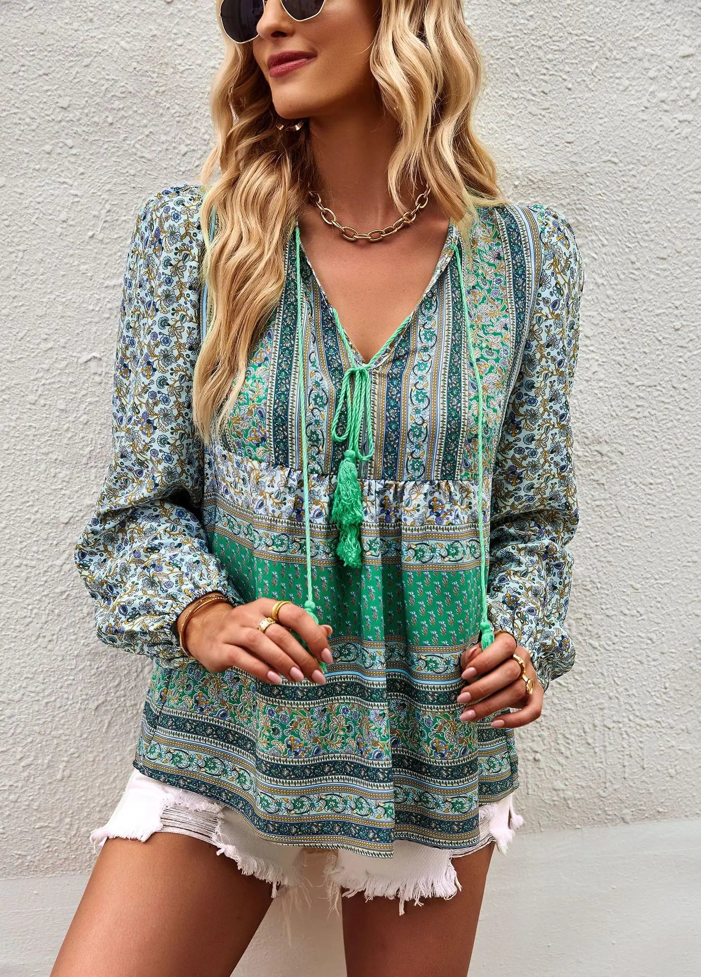 Boho Blossom Blouse - Livellia