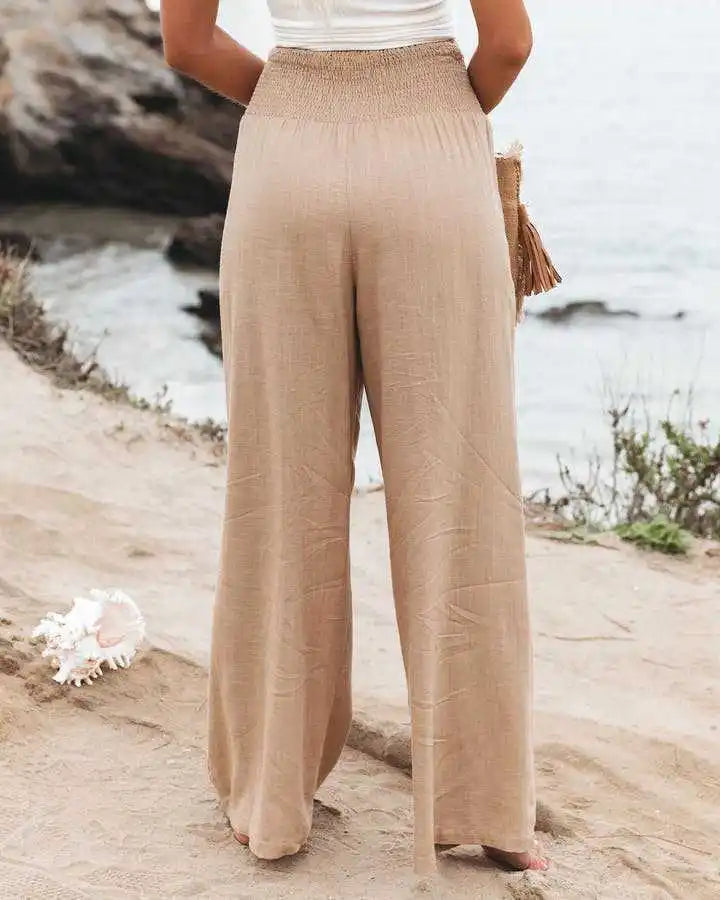 Coastal Breeze Wide-Leg Trousers - Livellia