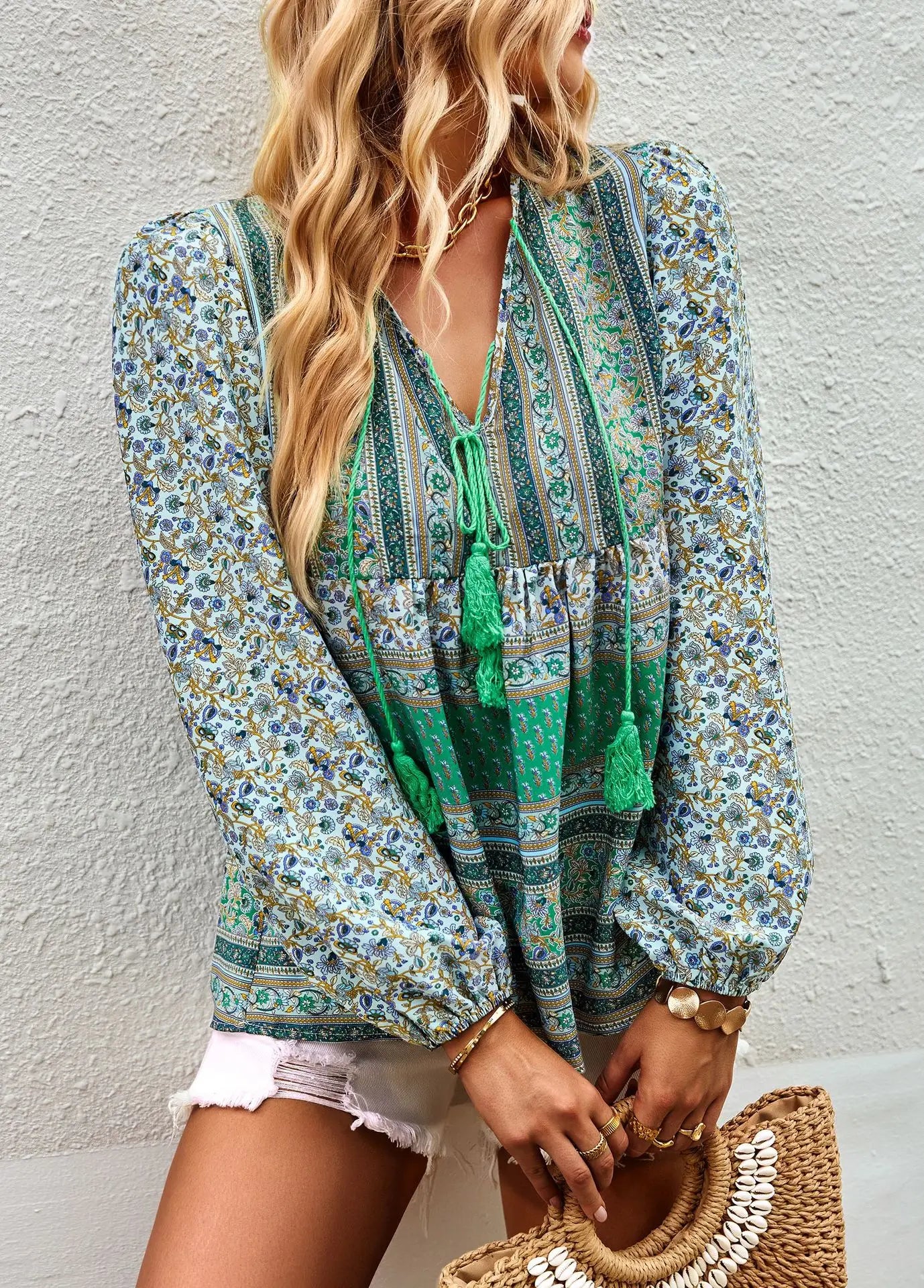 Boho Blossom Blouse - Livellia