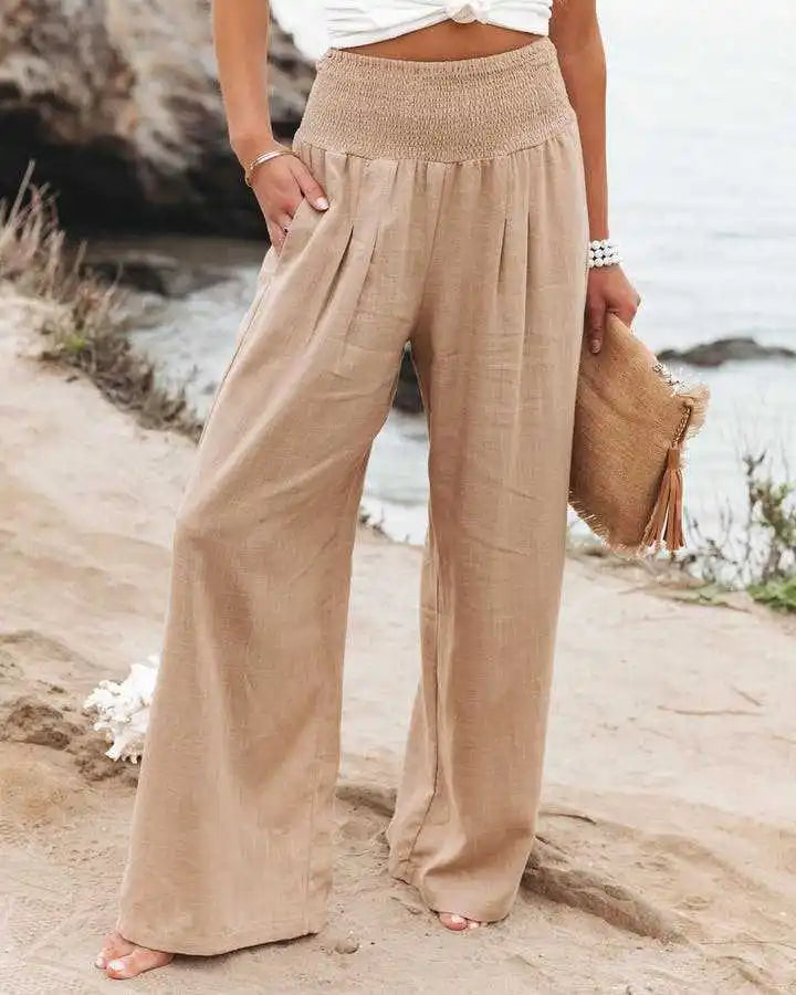Coastal Breeze Wide-Leg Trousers - Livellia
