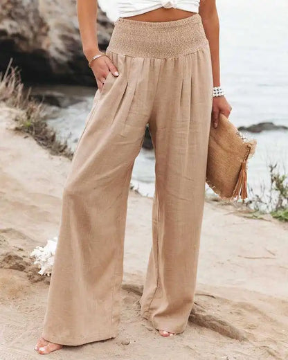 Coastal Breeze Wide-Leg Trousers - Livellia