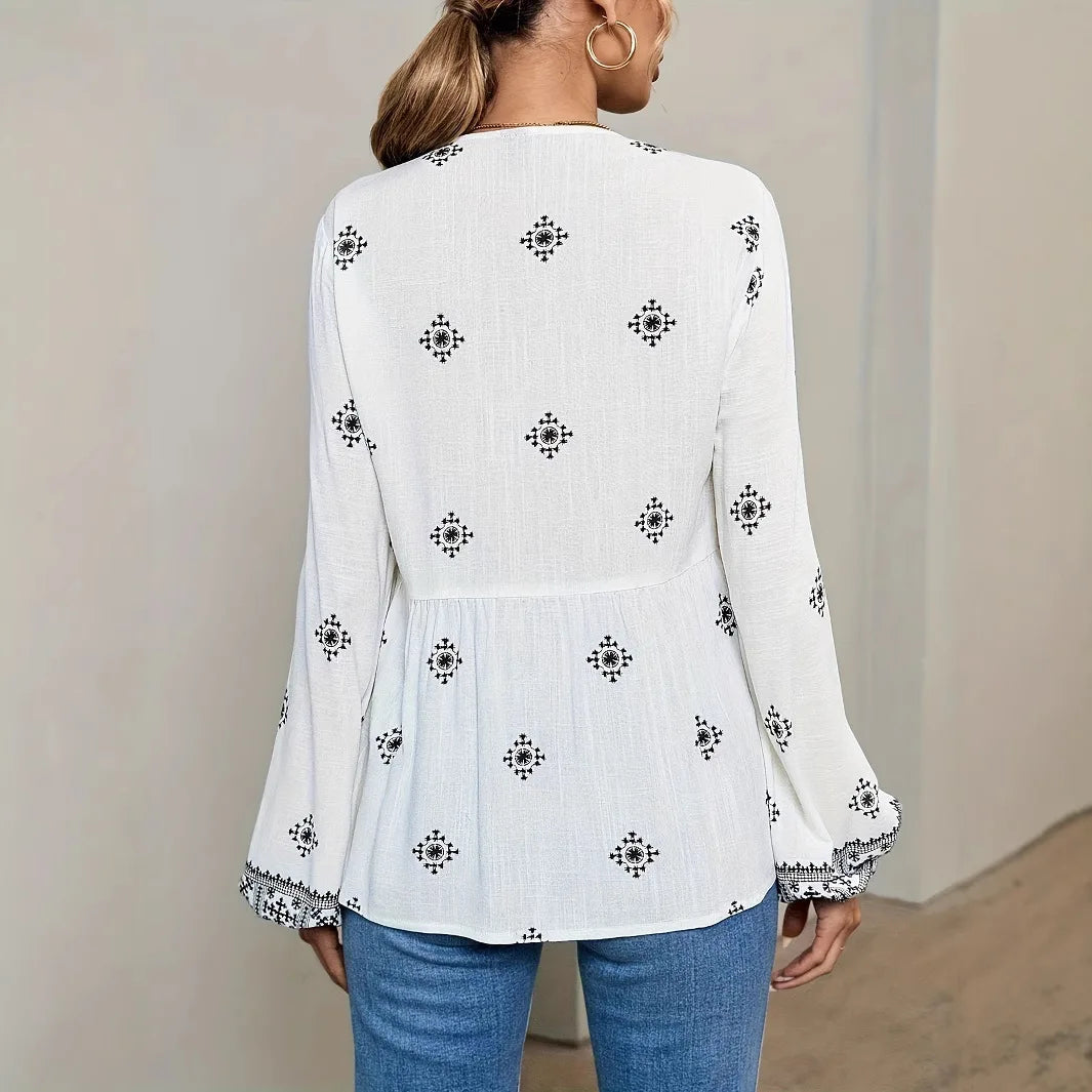Boho Print Blouse - Livellia