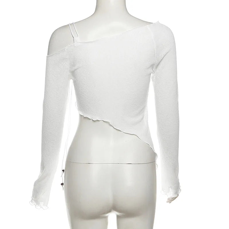 Asymmetric Lace-Up Top - Livellia