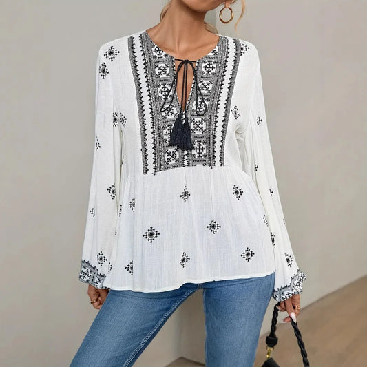Boho Print Blouse - Livellia