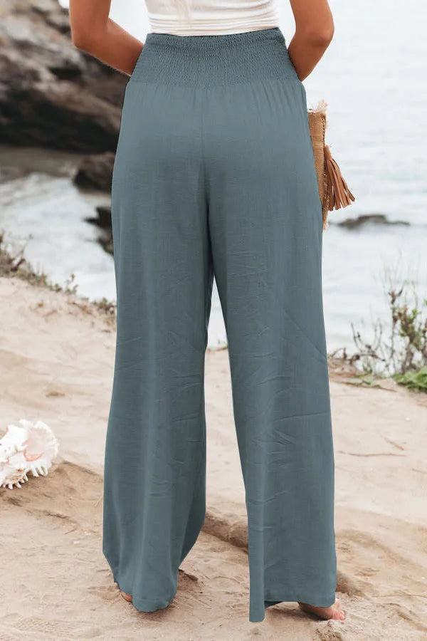 Coastal Breeze Wide-Leg Trousers - Livellia