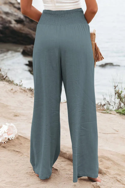 Coastal Breeze Wide-Leg Trousers - Livellia