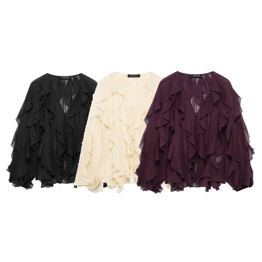 Whisper Ruffle Top - Livellia