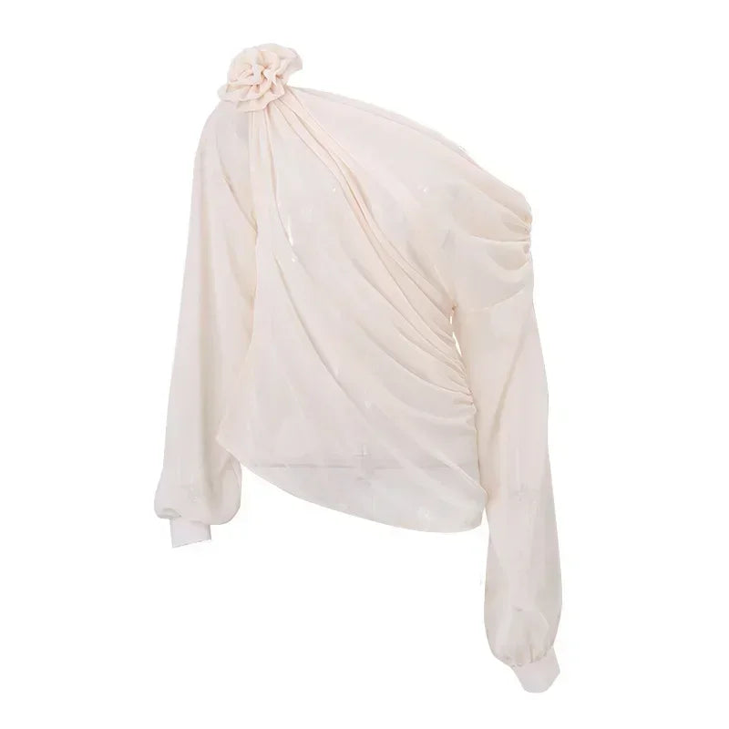 Elegant Corset Flower Blouse - Livellia