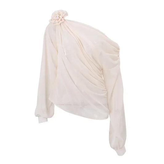 Elegant Corset Flower Blouse - Livellia
