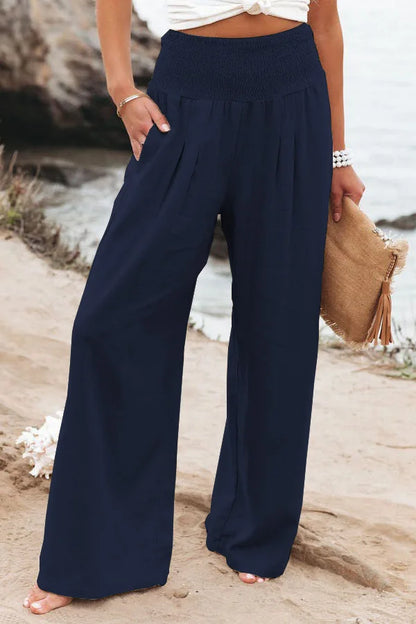 Coastal Breeze Wide-Leg Trousers - Livellia