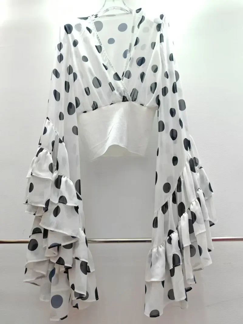 Vintage Dot Polka Blouse - Livellia