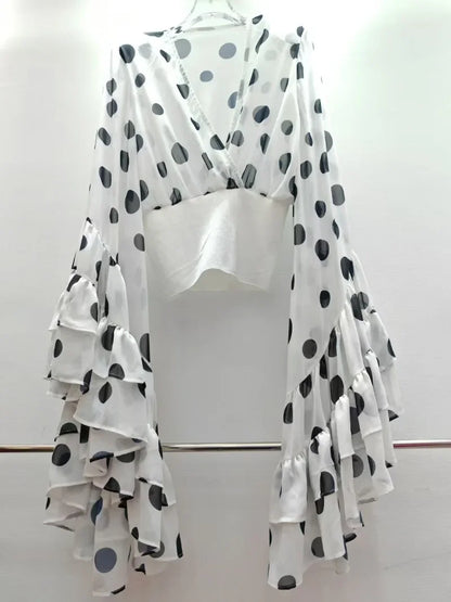 Vintage Dot Polka Blouse - Livellia