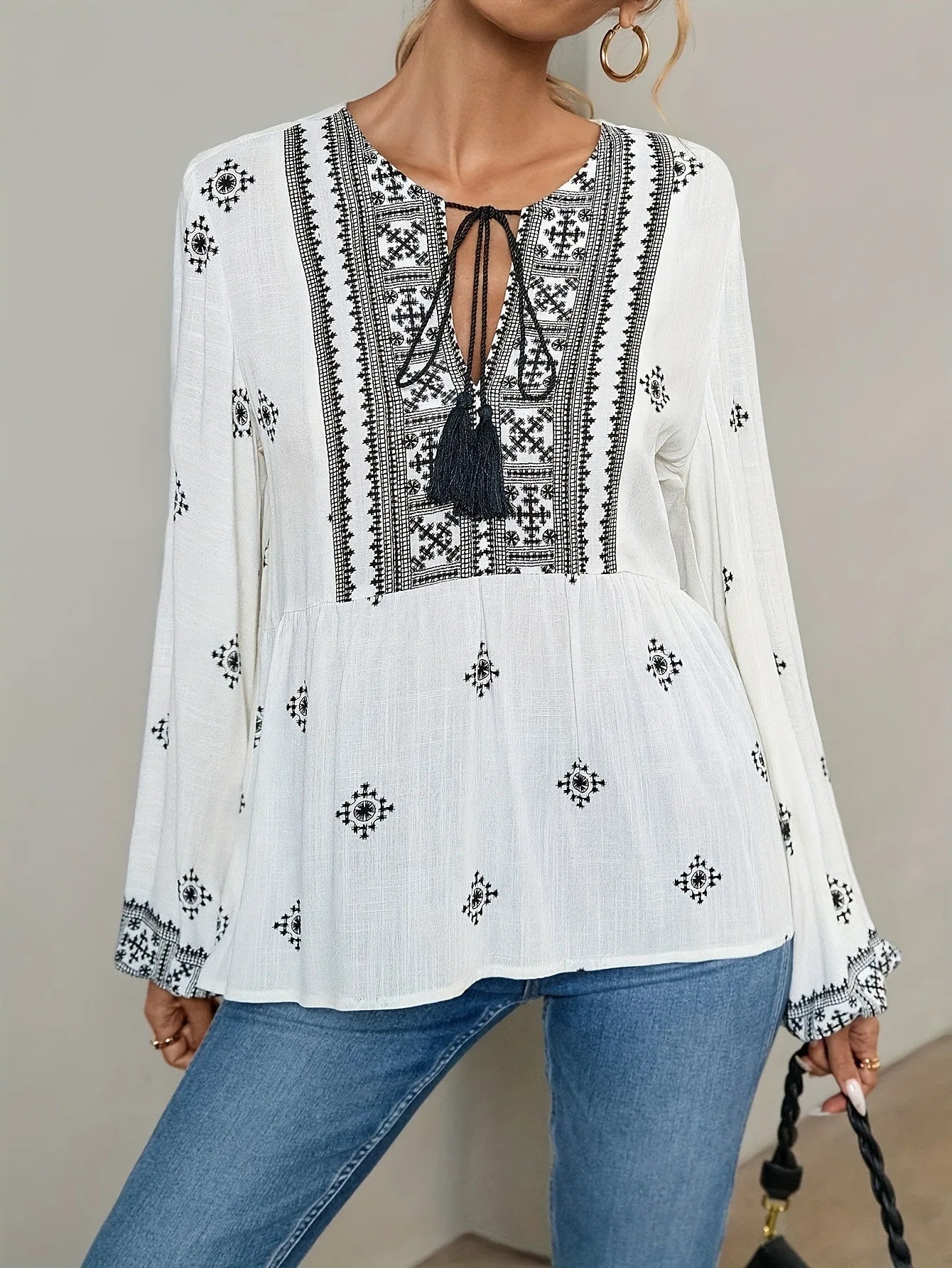Boho Print Blouse - Livellia