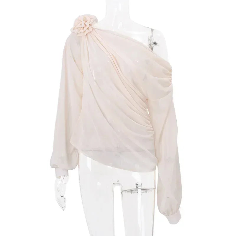 Elegant Corset Flower Blouse - Livellia