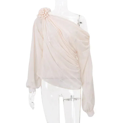 Elegant Corset Flower Blouse - Livellia