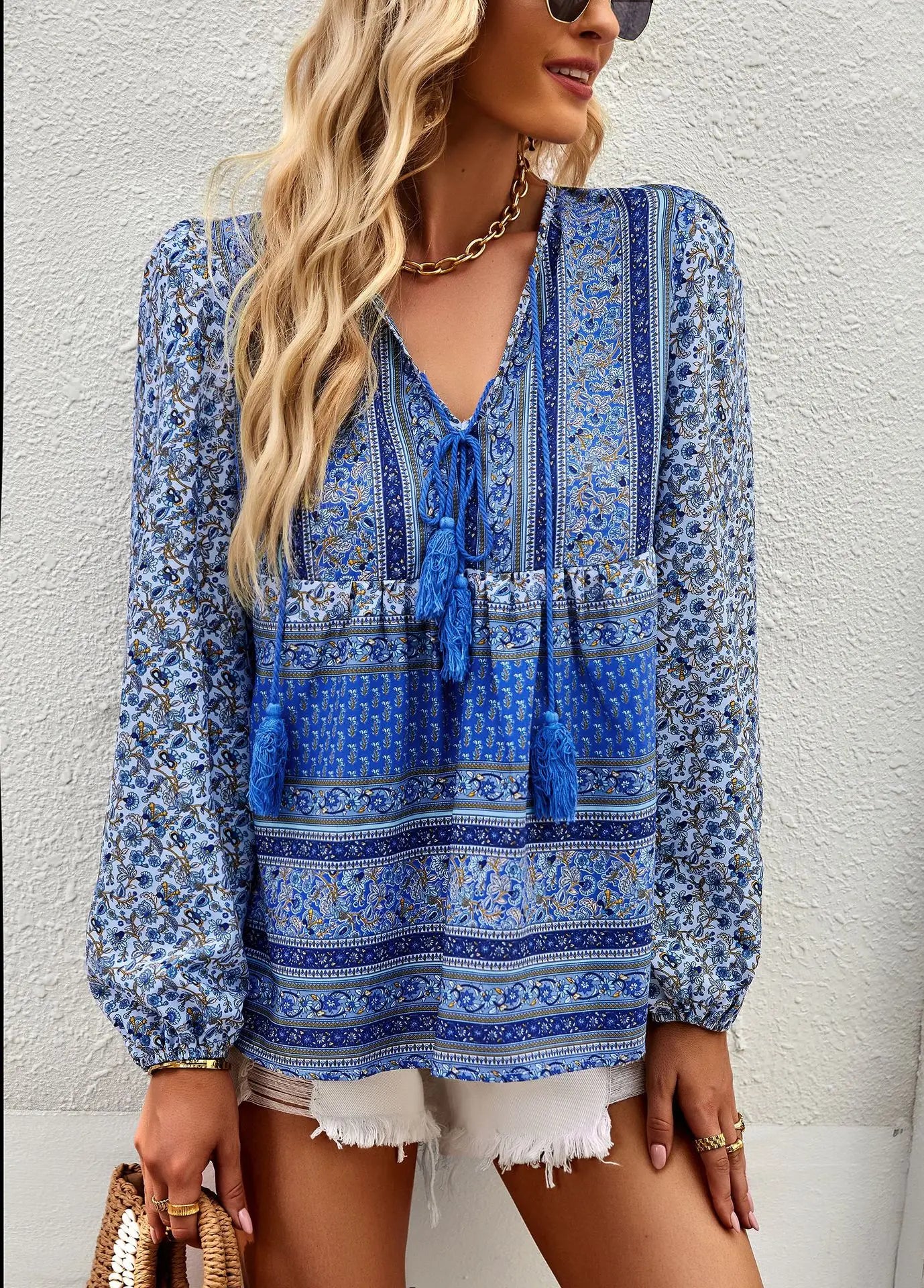 Boho Blossom Blouse - Livellia