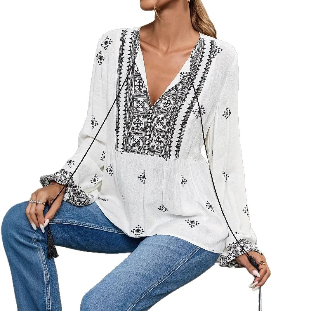 Boho Print Blouse - Livellia