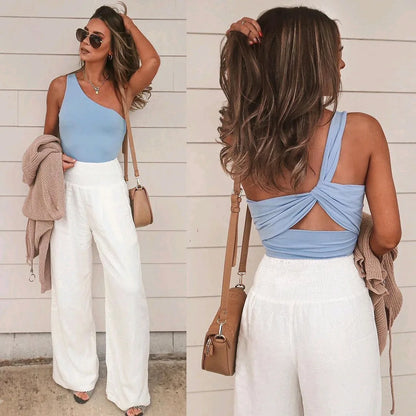 Coastal Breeze Wide-Leg Trousers - Livellia