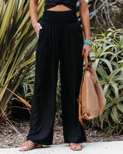 Coastal Breeze Wide-Leg Trousers - Livellia