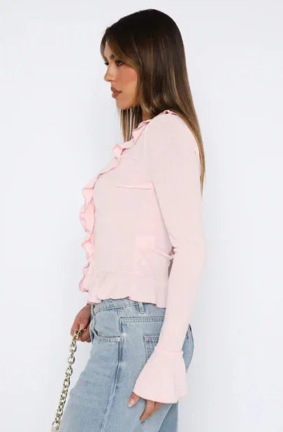 Boho Ruffle Draw Tee - Livellia
