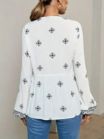 Boho Print Blouse - Livellia