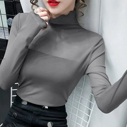 Mesh Roll Neck Top - Livellia