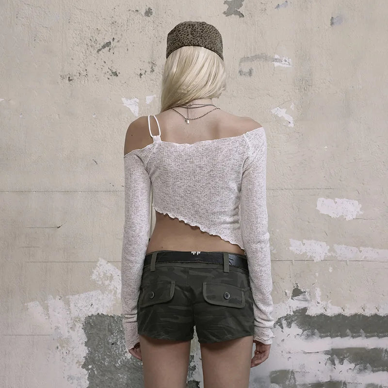 Asymmetric Lace-Up Top - Livellia
