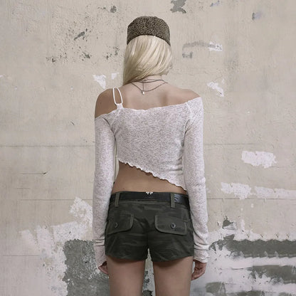 Asymmetric Lace-Up Top - Livellia