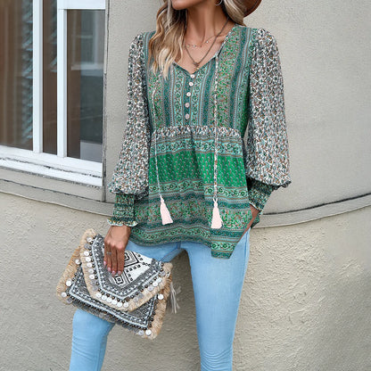 Boho Blossom Blouse - Livellia