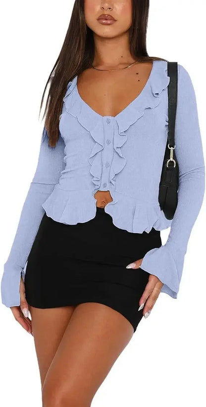 Boho Ruffle Draw Tee - Livellia