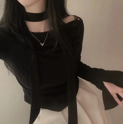 Asymmetric Scarf Pleated Top - Livellia