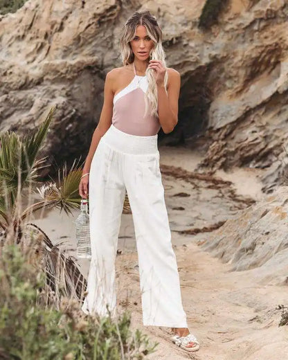 Coastal Breeze Wide-Leg Trousers - Livellia