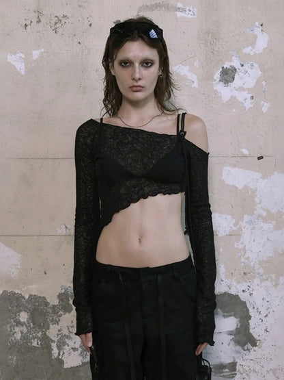 Asymmetric Lace-Up Top - Livellia