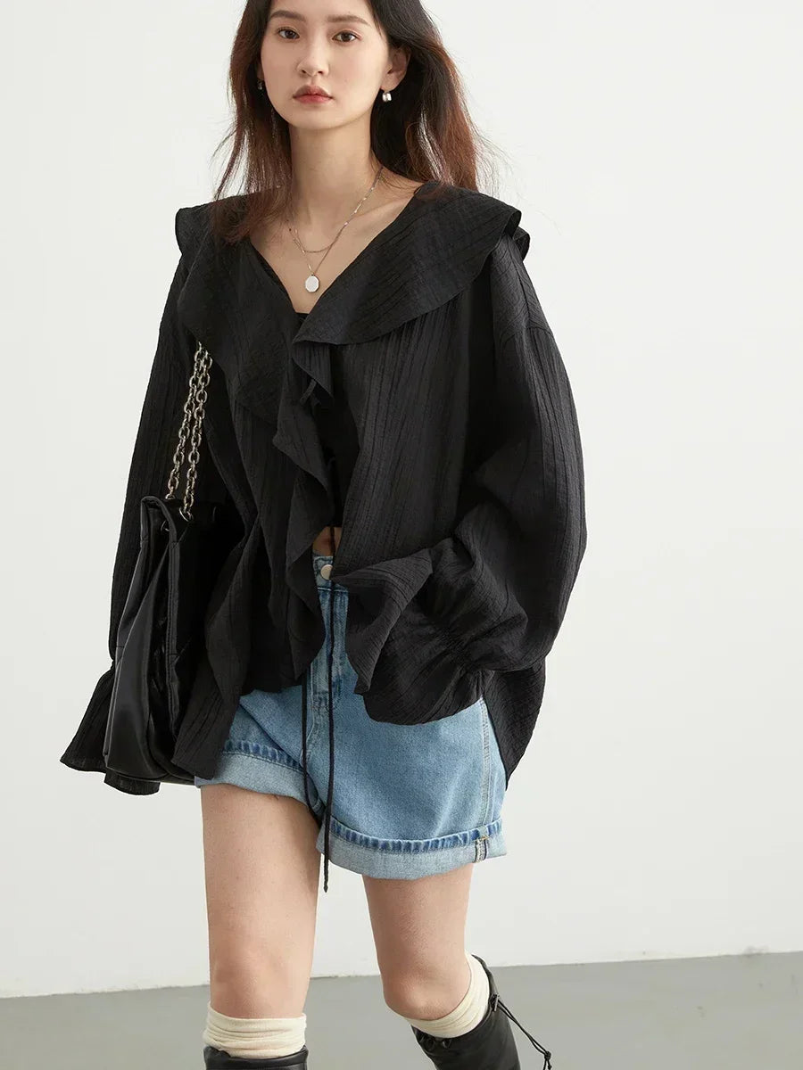 Boho Ruffle V‑Tie - Livellia