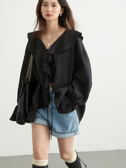 Boho Ruffle V‑Tie - Livellia