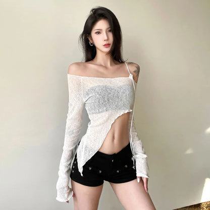 Asymmetric Lace-Up Top - Livellia