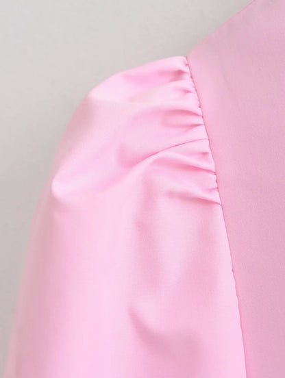 Vintage Puff Sleeve Ruffle Blouse - Livellia