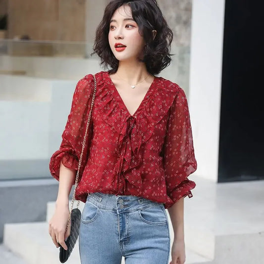 Blossom Puff Blouse - Livellia