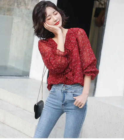 Blossom Puff Blouse - Livellia