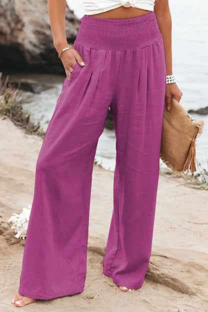 Coastal Breeze Wide-Leg Trousers - Livellia
