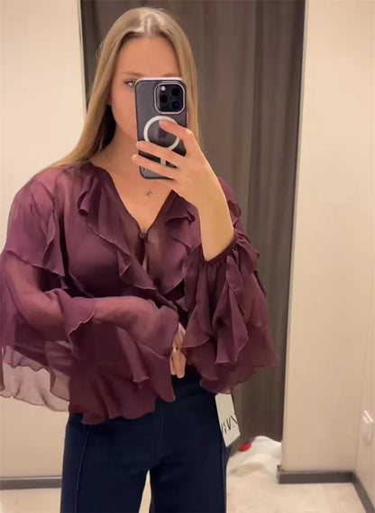 Whisper Ruffle Top - Livellia