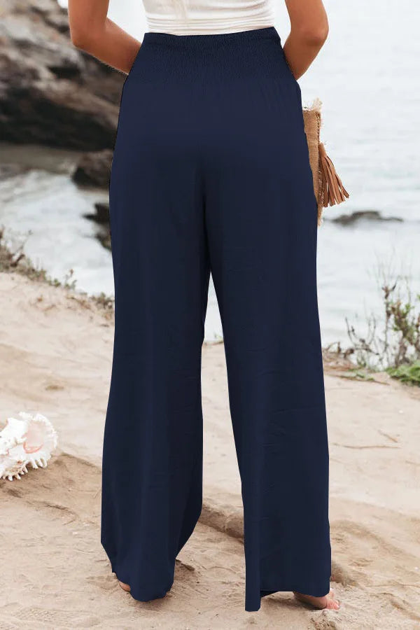 Coastal Breeze Wide-Leg Trousers - Livellia