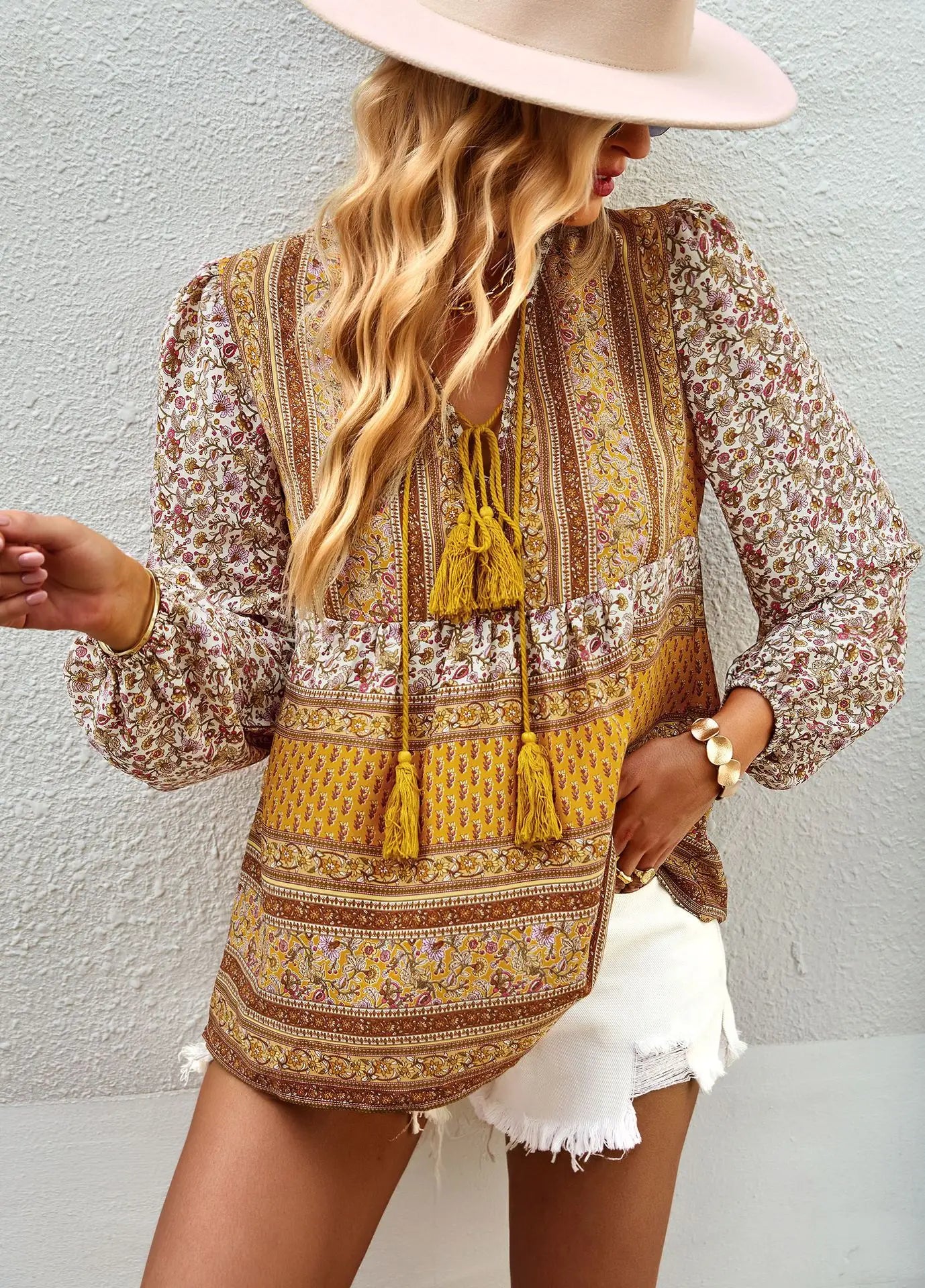 Boho Blossom Blouse - Livellia