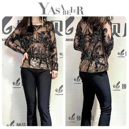 Sequin Mesh Top - Livellia