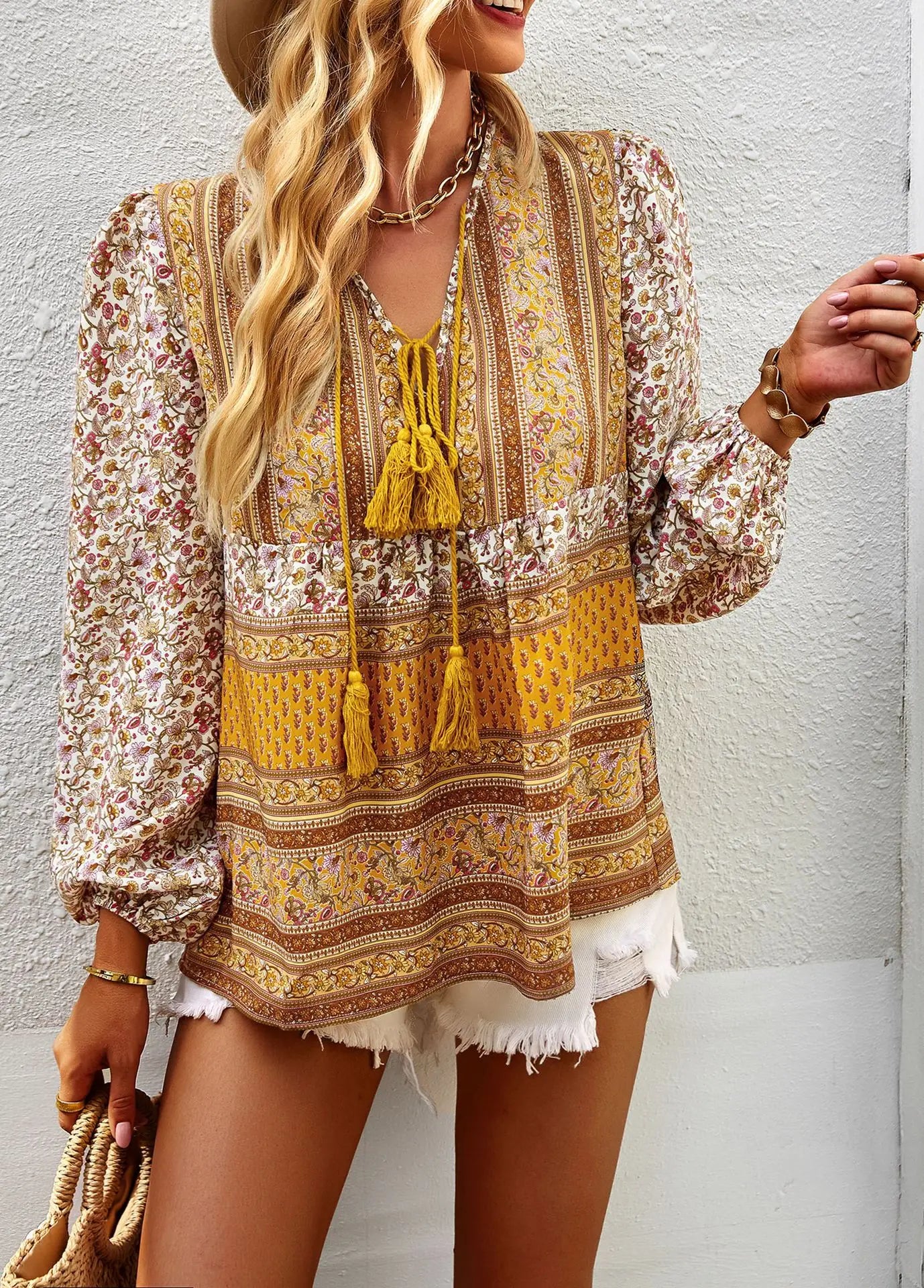 Boho Blossom Blouse - Livellia