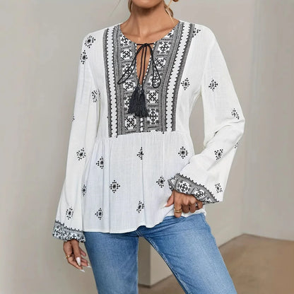 Boho Print Blouse - Livellia