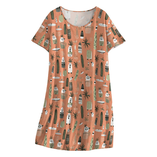 Tribal Breeze Tee Dress - Livellia