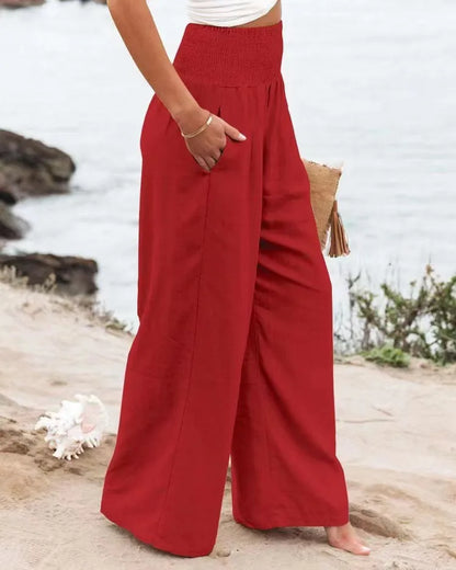 Coastal Breeze Wide-Leg Trousers - Livellia